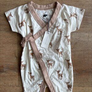 Monica + Andy, Kimono Tie One-Piece Deer (0-3 mo)